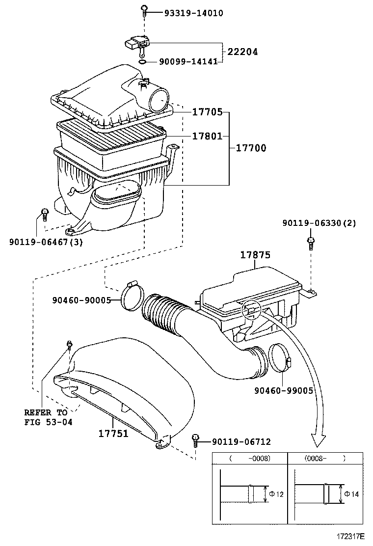 17700-46440 CLEANER ASSY, AIR product image