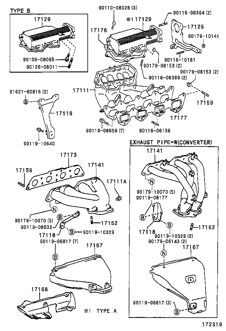 17141-15150 MANIFOLD, EXHAUST product image