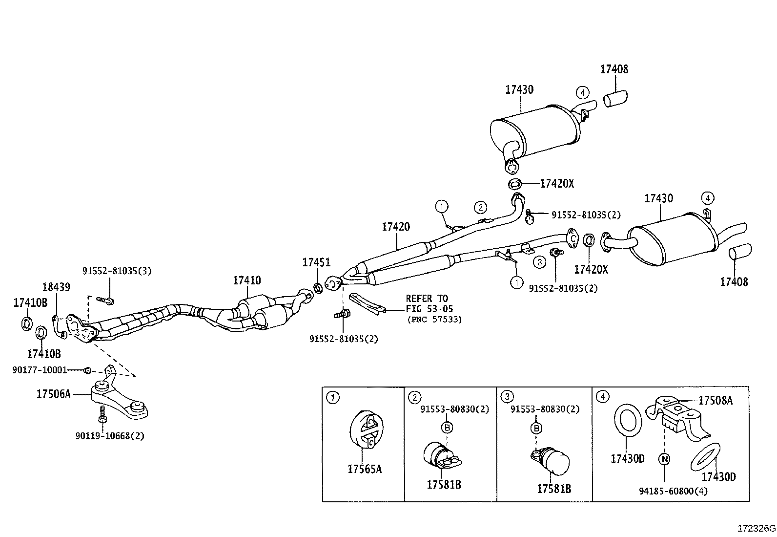 17430-46510 PIPE ASSY, EXHAUST, TAIL product image
