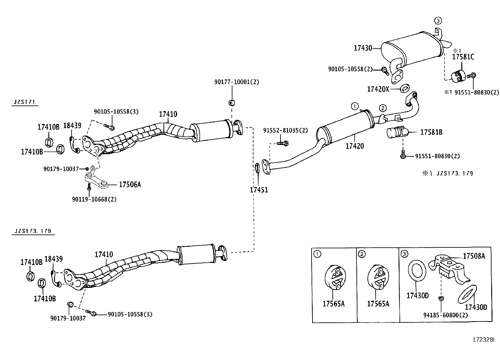 17430-46510 PIPE ASSY, EXHAUST, TAIL product image