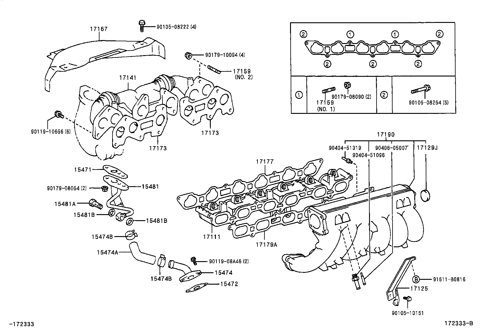 17101-46010 MANIFOLD, INTAKE product image