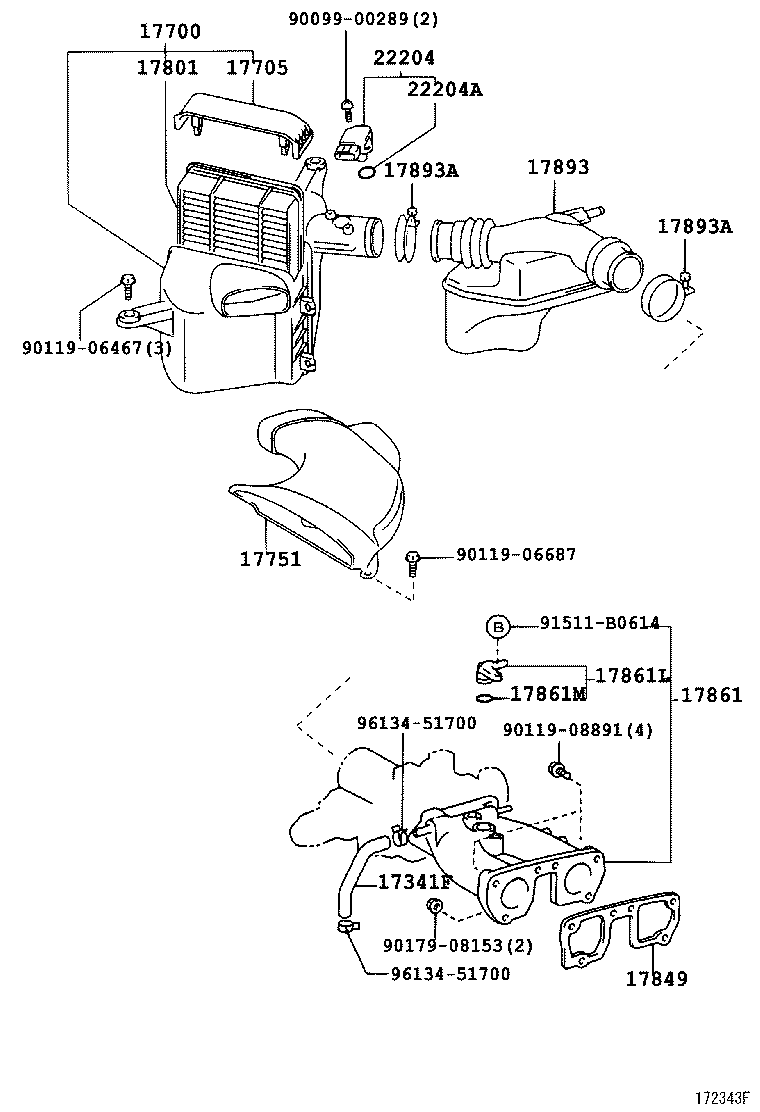 17700-46440 CLEANER ASSY, AIR product image