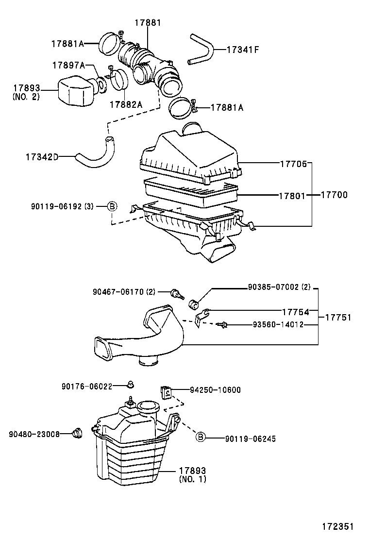17705-64240 CAP SUB-ASSY, AIR CLEANER product image