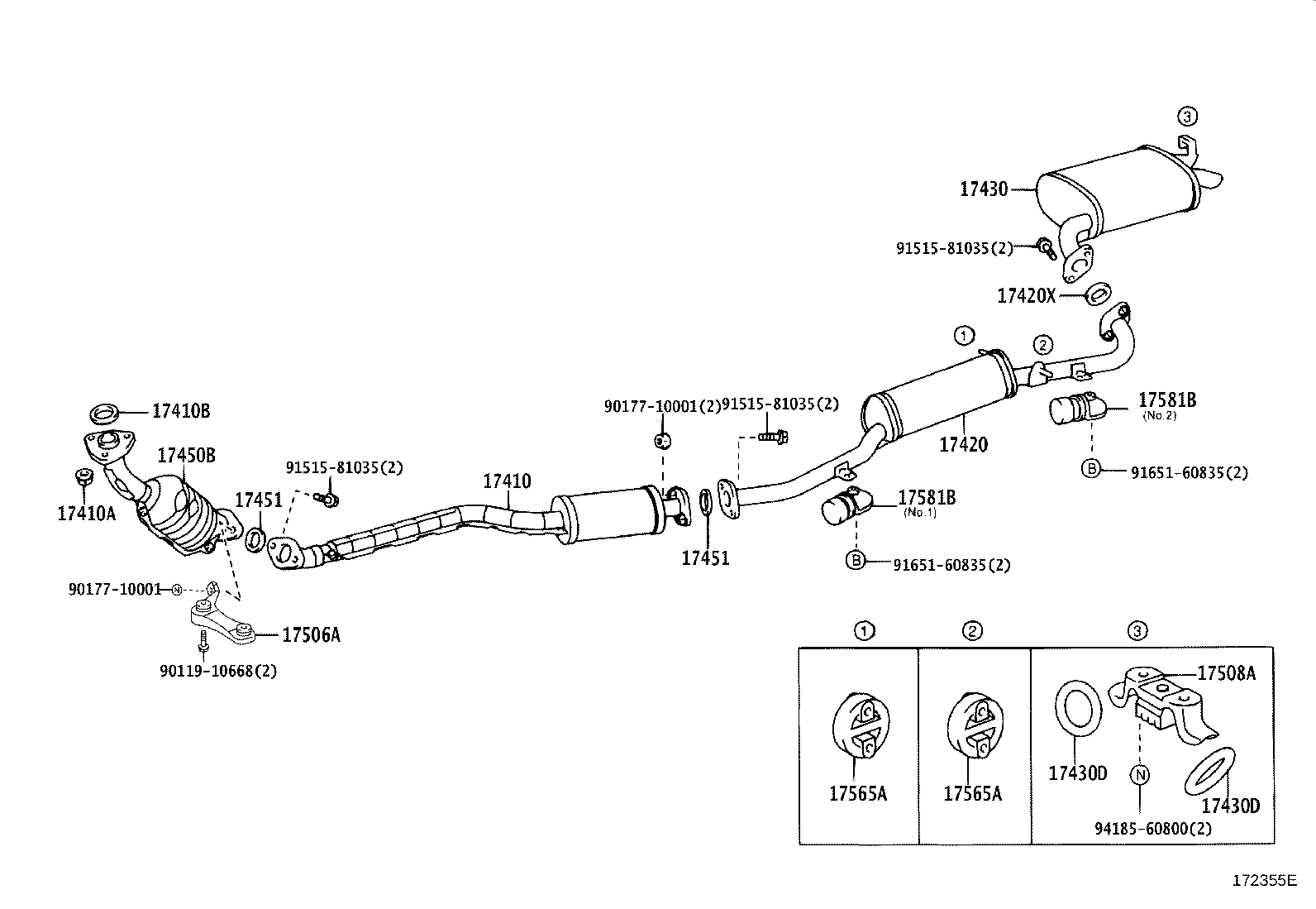 17430-46510 PIPE ASSY, EXHAUST, TAIL product image