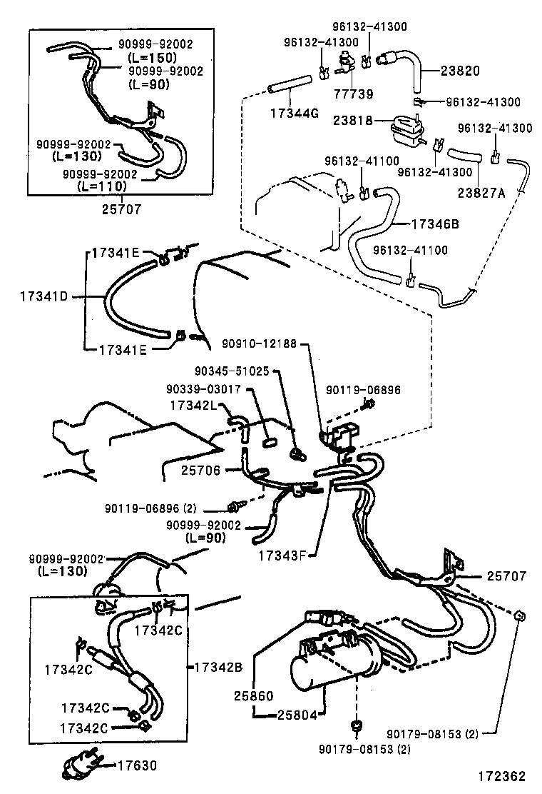 17361-46110 TUBE, AIR(FOR IDLE-UP) product image