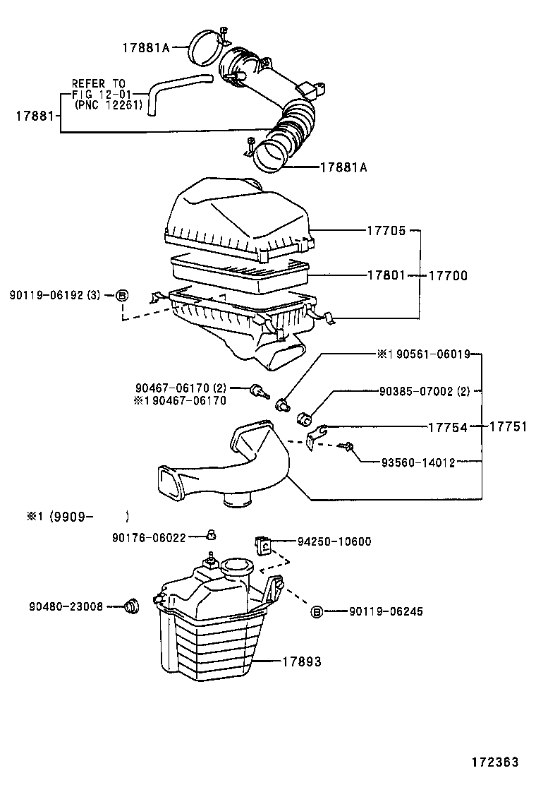 17705-64240 CAP SUB-ASSY, AIR CLEANER product image