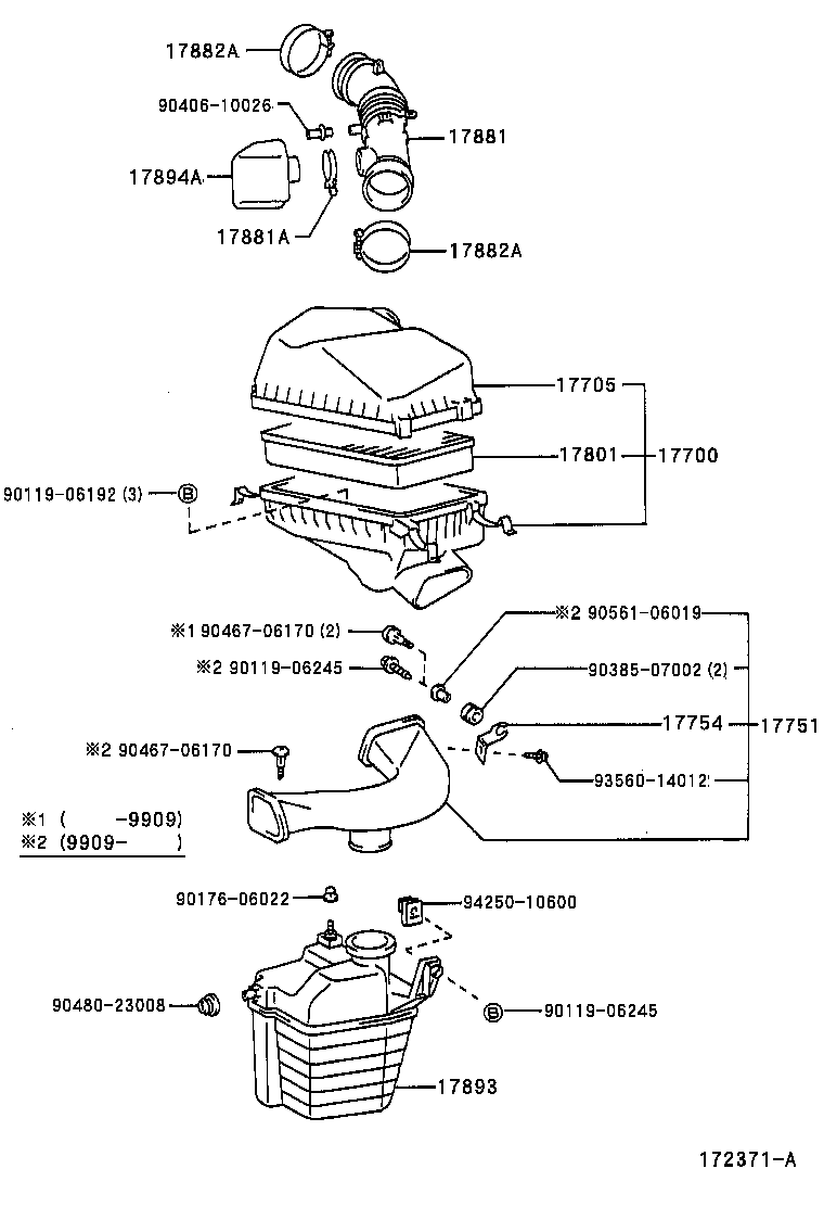 17705-64240 CAP SUB-ASSY, AIR CLEANER product image