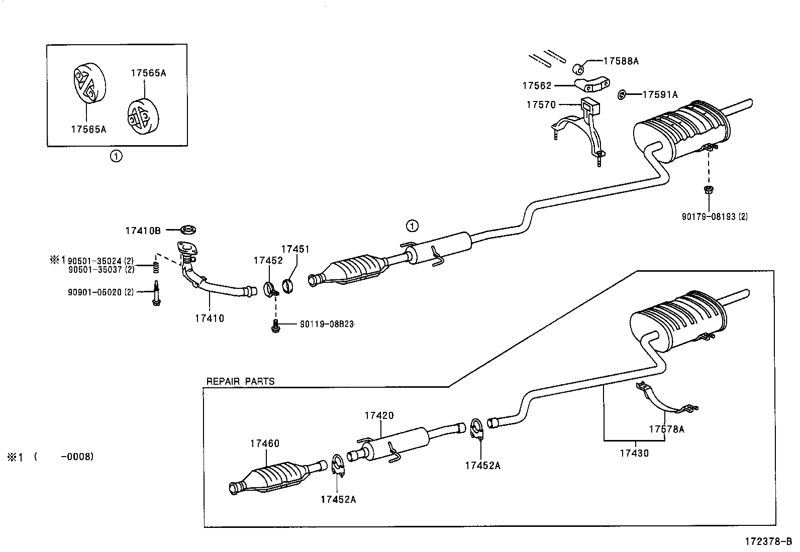 17430-02230 PIPE ASSY, EXHAUST, TAIL product image