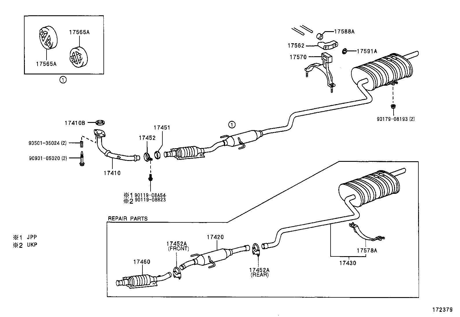 17430-02230 PIPE ASSY, EXHAUST, TAIL product image