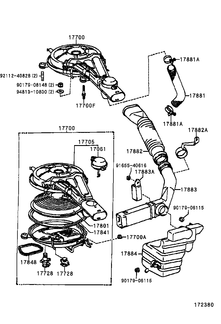 17705-63080 CAP SUB-ASSY, AIR CLEANER product image