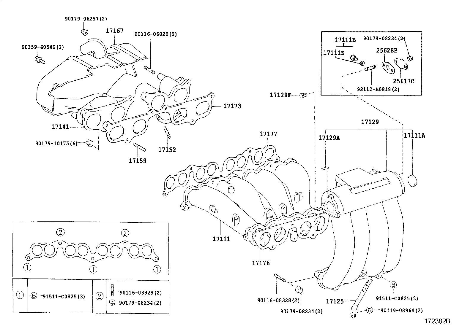 17167-75020 INSULATOR, EXHAUST MANIFOLD HEAT, NO.1 product image