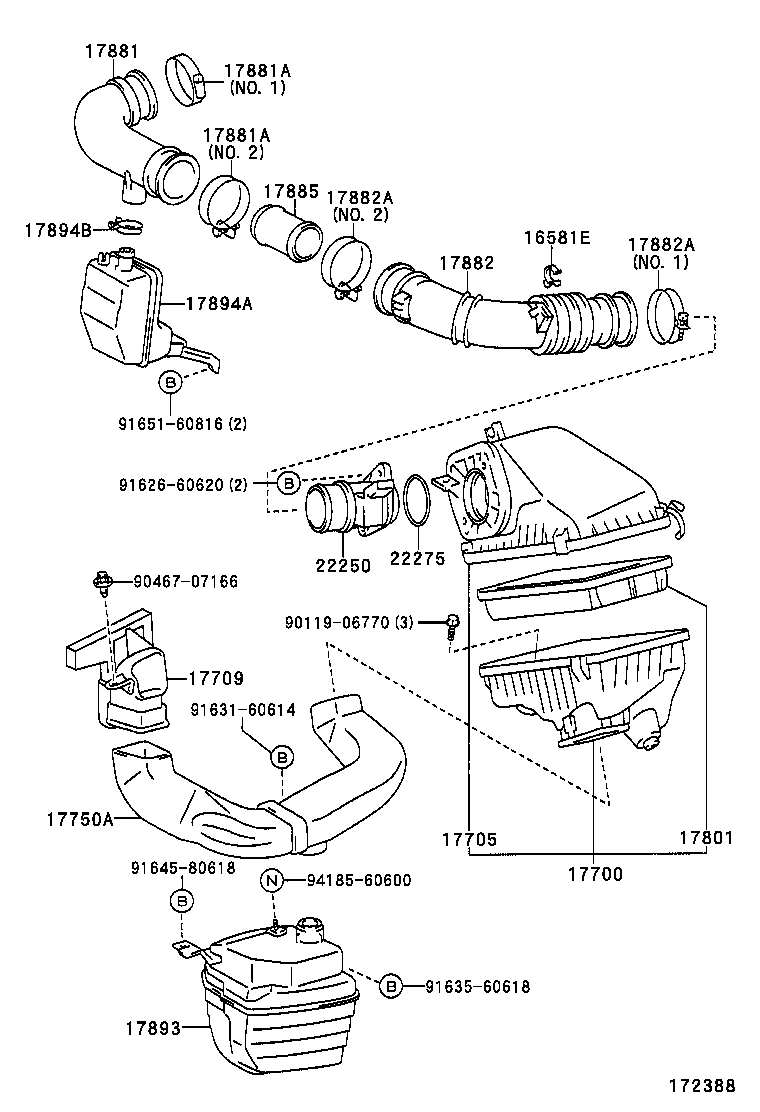 17342-27020 HOSE, AIR, NO.2 product image