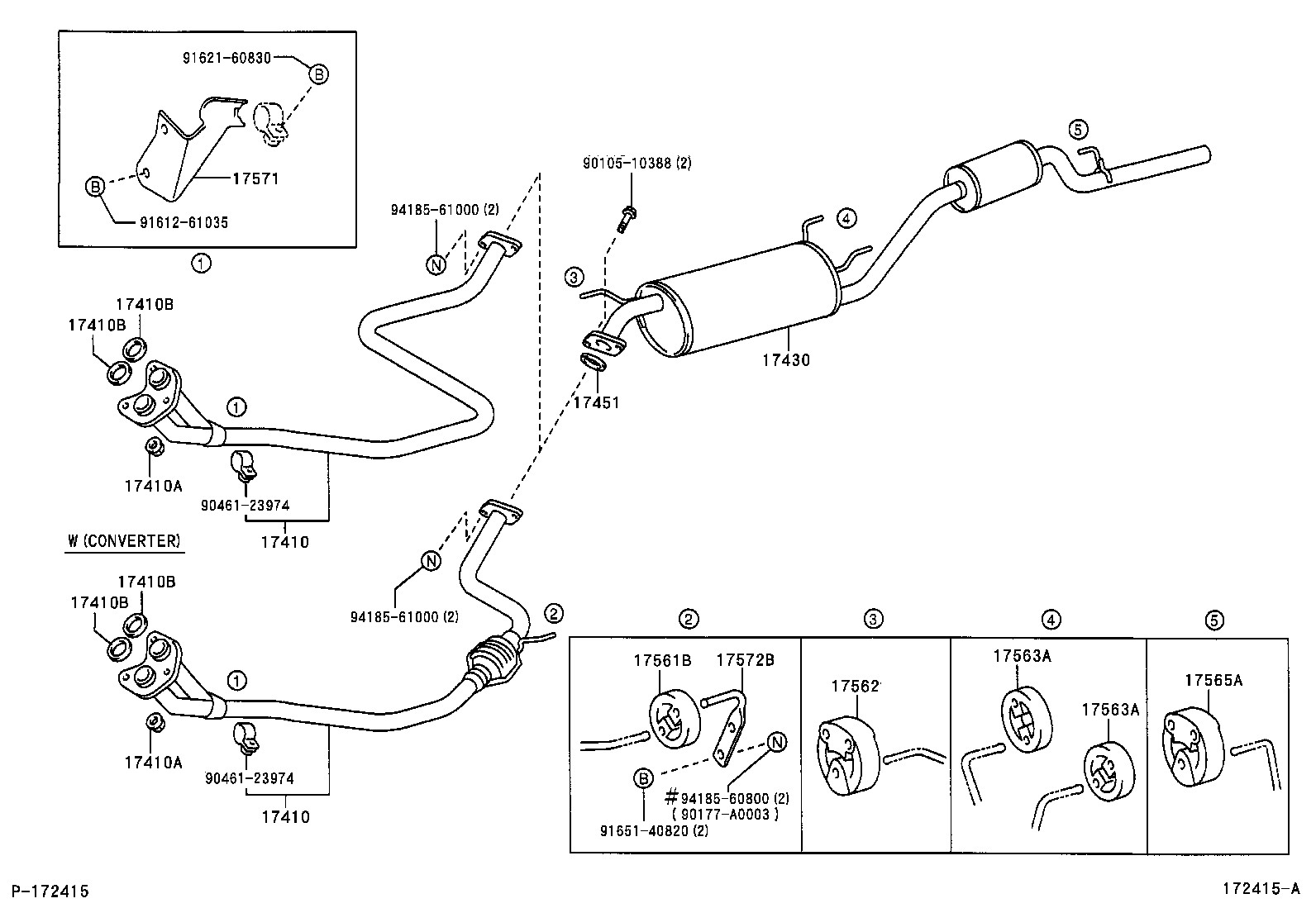 17405-05010 PIPE ASSY, EXHAUST, TAIL product image