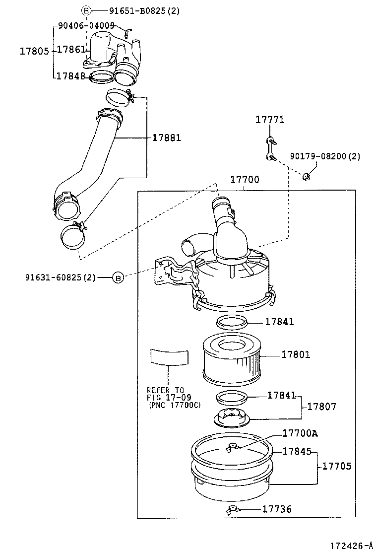 17113-78370 PIPE, INTAKE, NO.2 product image