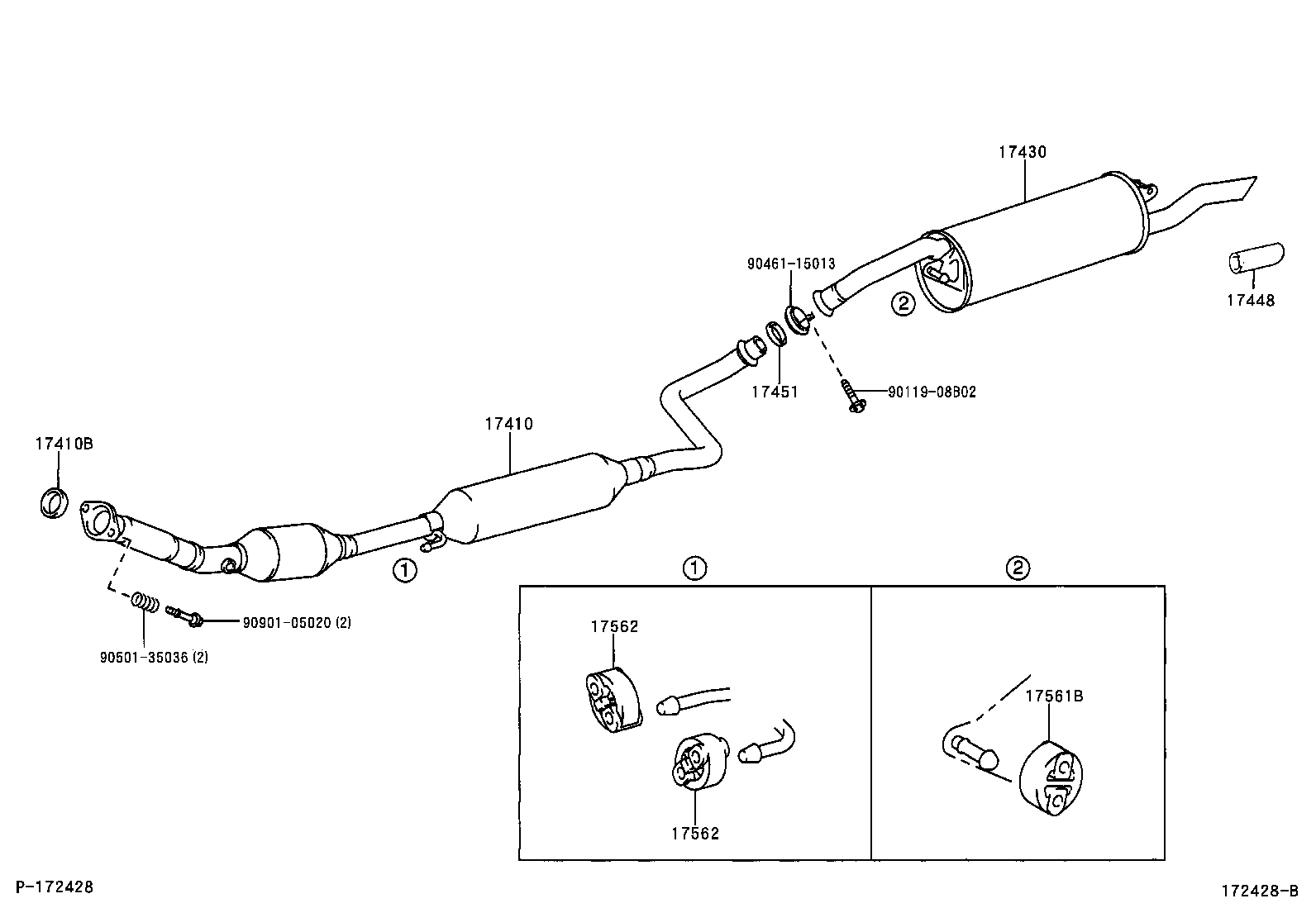17430-21400 PIPE ASSY, EXHAUST, TAIL product image