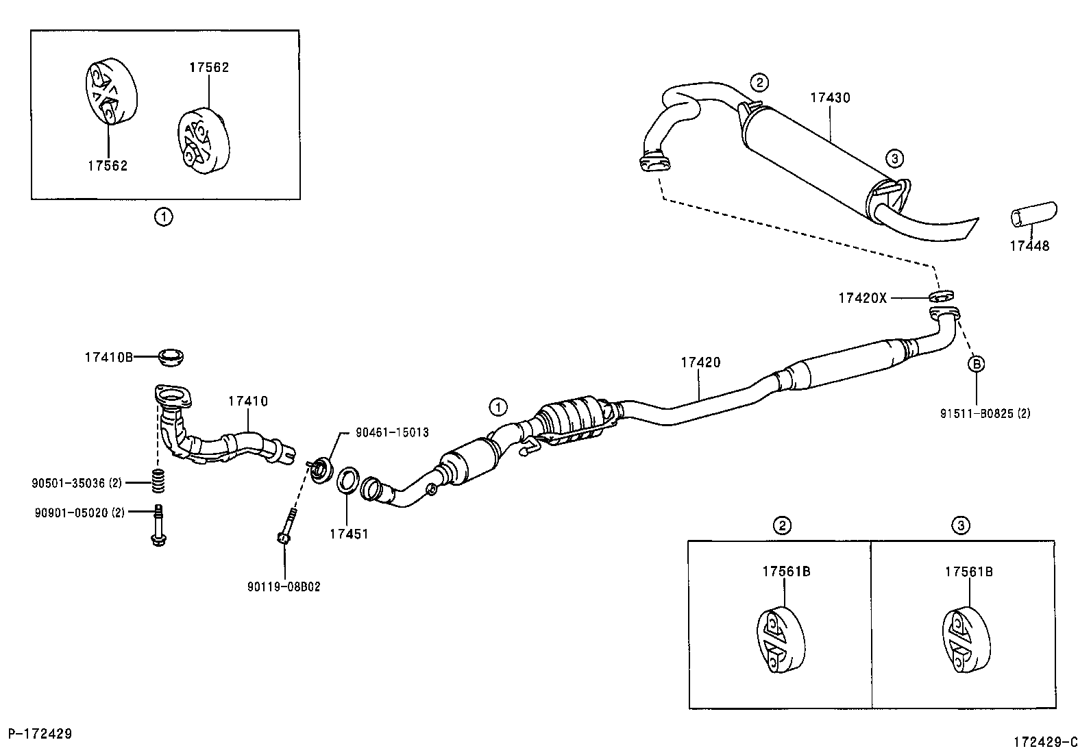 17430-21400 PIPE ASSY, EXHAUST, TAIL product image