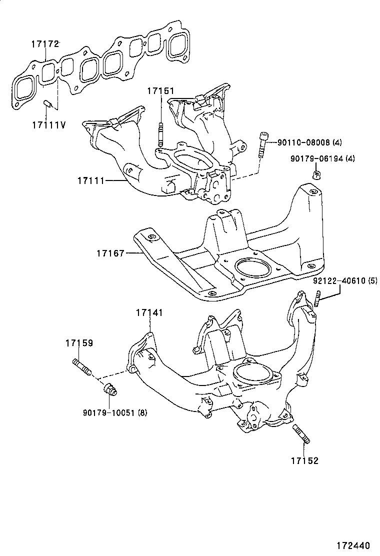 17111-05040 MANIFOLD, INTAKE product image