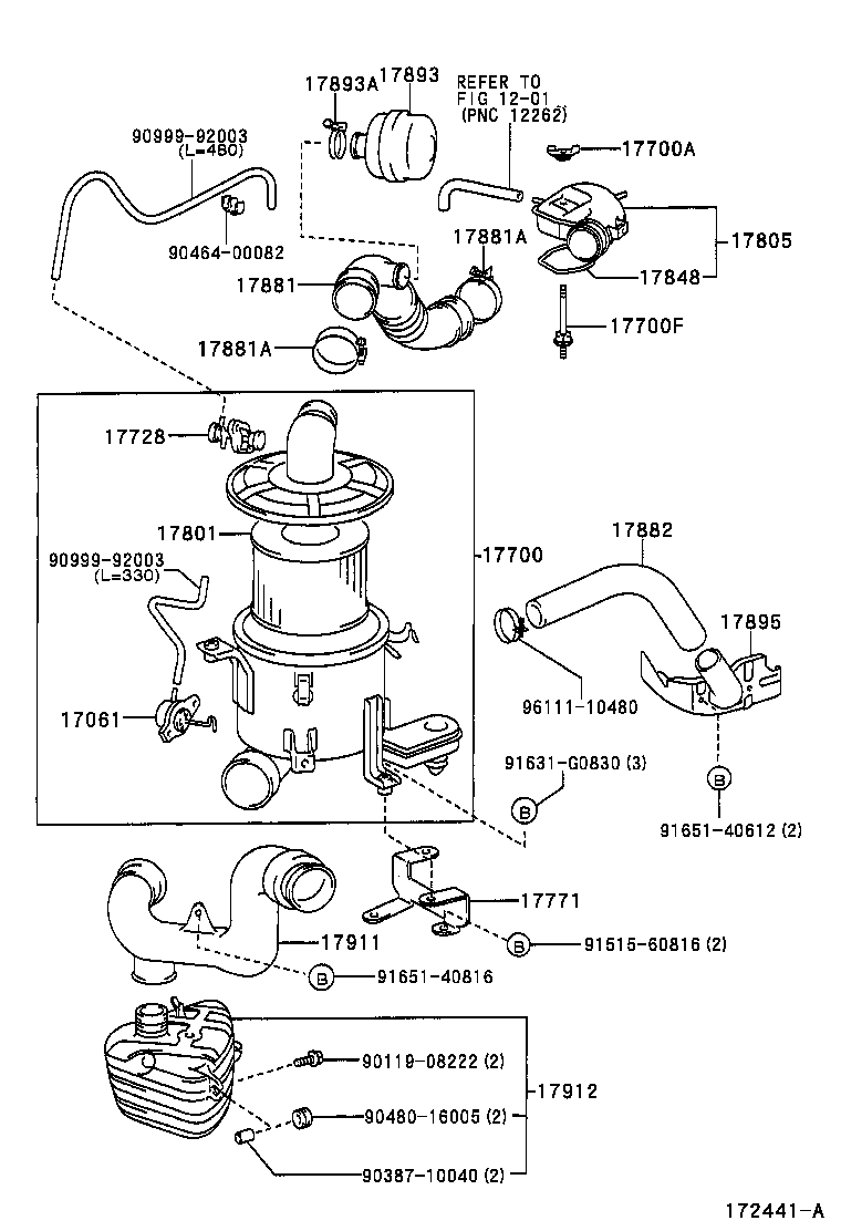 17801-06010 ELEMENT SUB-ASSY, AIR CLEANER FILTER product image