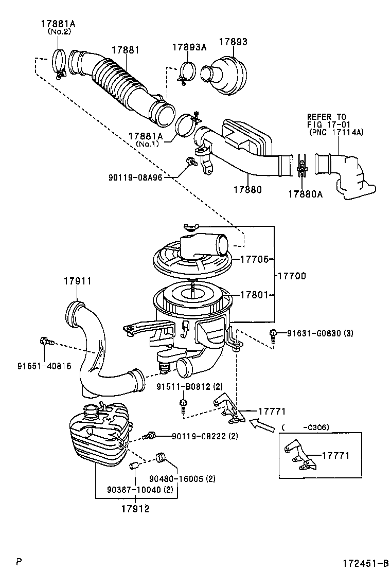 17801-06010 ELEMENT SUB-ASSY, AIR CLEANER FILTER product image