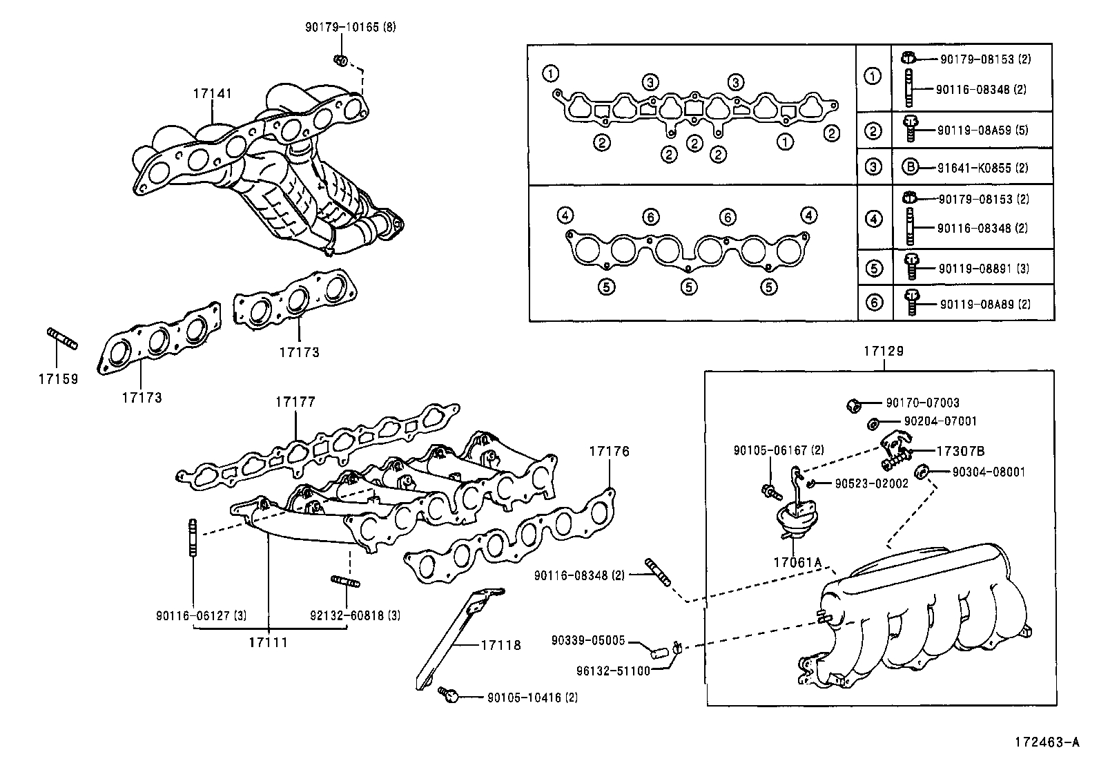 Toyota 17173-46050 GASKET, EXHAUST MANIFOLD TO HEAD