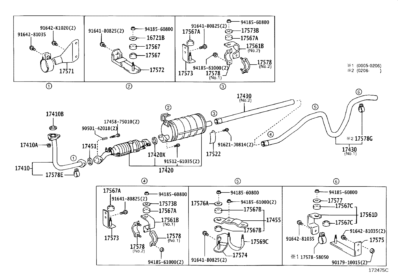 17405-75390 PIPE ASSY, EXHAUST, TAIL product image