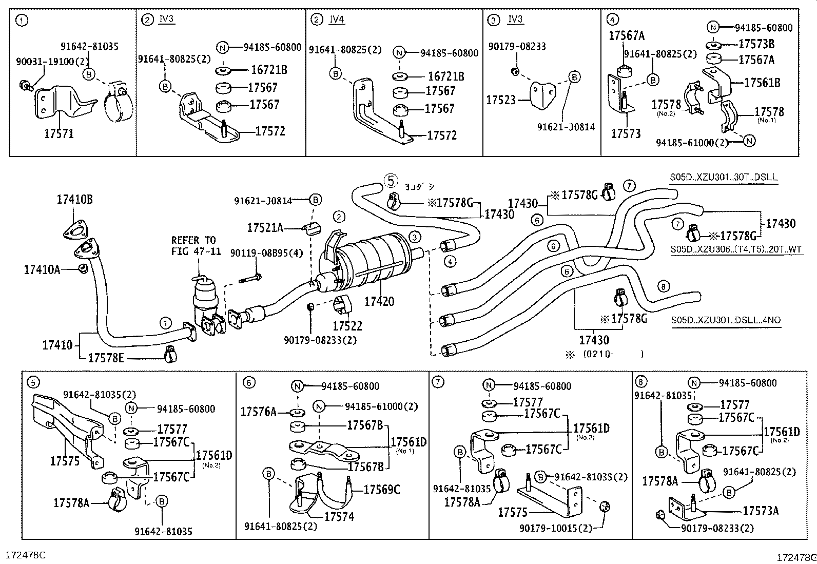 17405-75390 PIPE ASSY, EXHAUST, TAIL product image