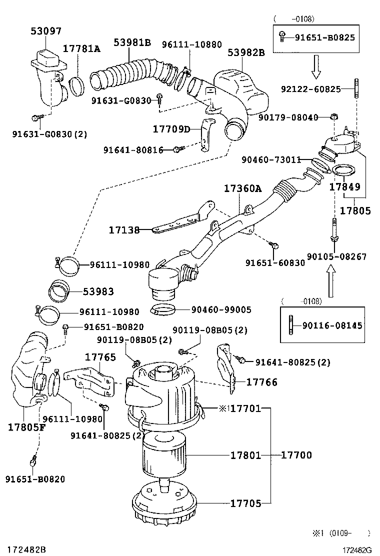 17030-78010 HOSE, AIR, NO.1 product image