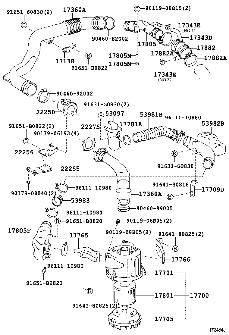17030-78010 HOSE, AIR, NO.1 product image