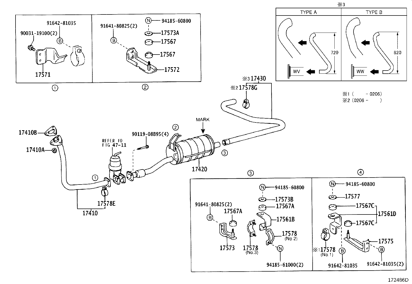 17405-78680 PIPE ASSY, EXHAUST, TAIL product image