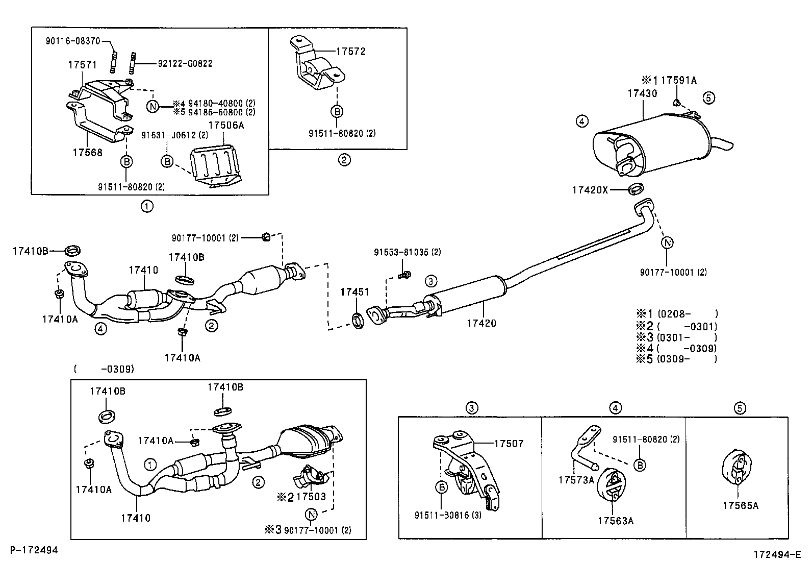 17430-0A201 PIPE ASSY, EXHAUST, TAIL product image