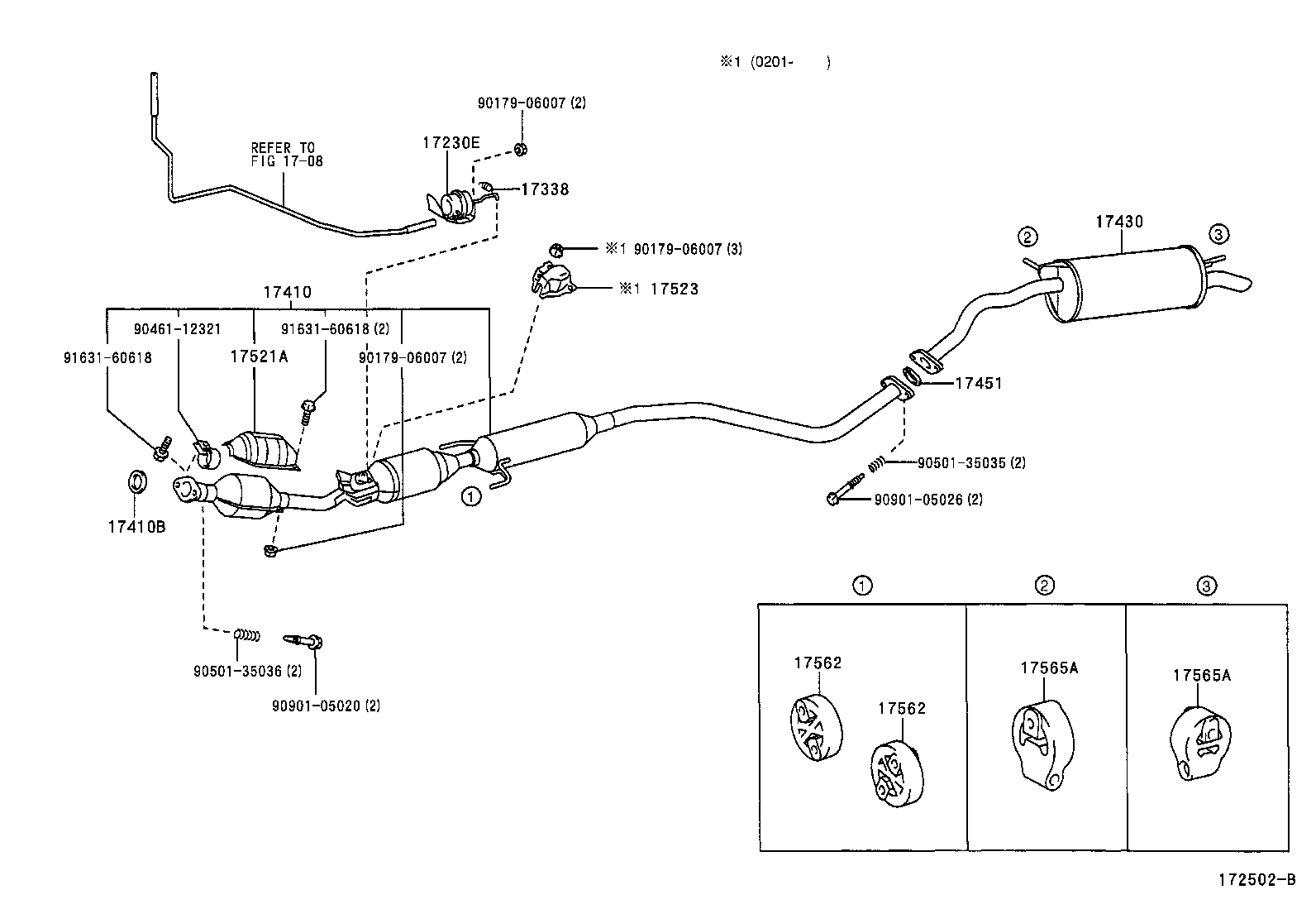 17430-21160 PIPE ASSY, EXHAUST, TAIL product image