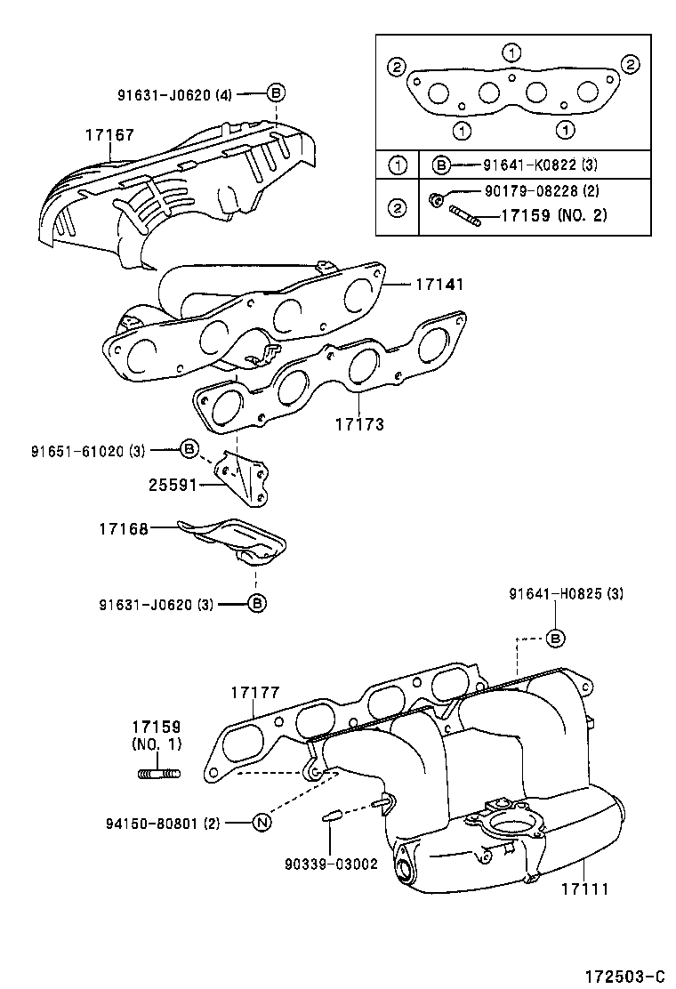 17167-21010 INSULATOR, EXHAUST MANIFOLD HEAT, NO.1 product image