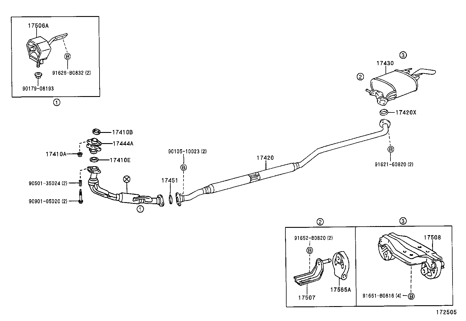 17430-11631 PIPE ASSY, EXHAUST, TAIL product image