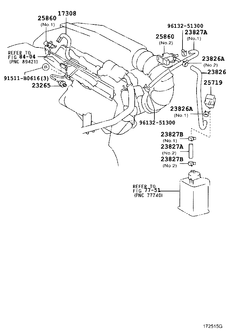 23826-28030 HOSE, FUEL VAPOR FEED, NO.1 product image
