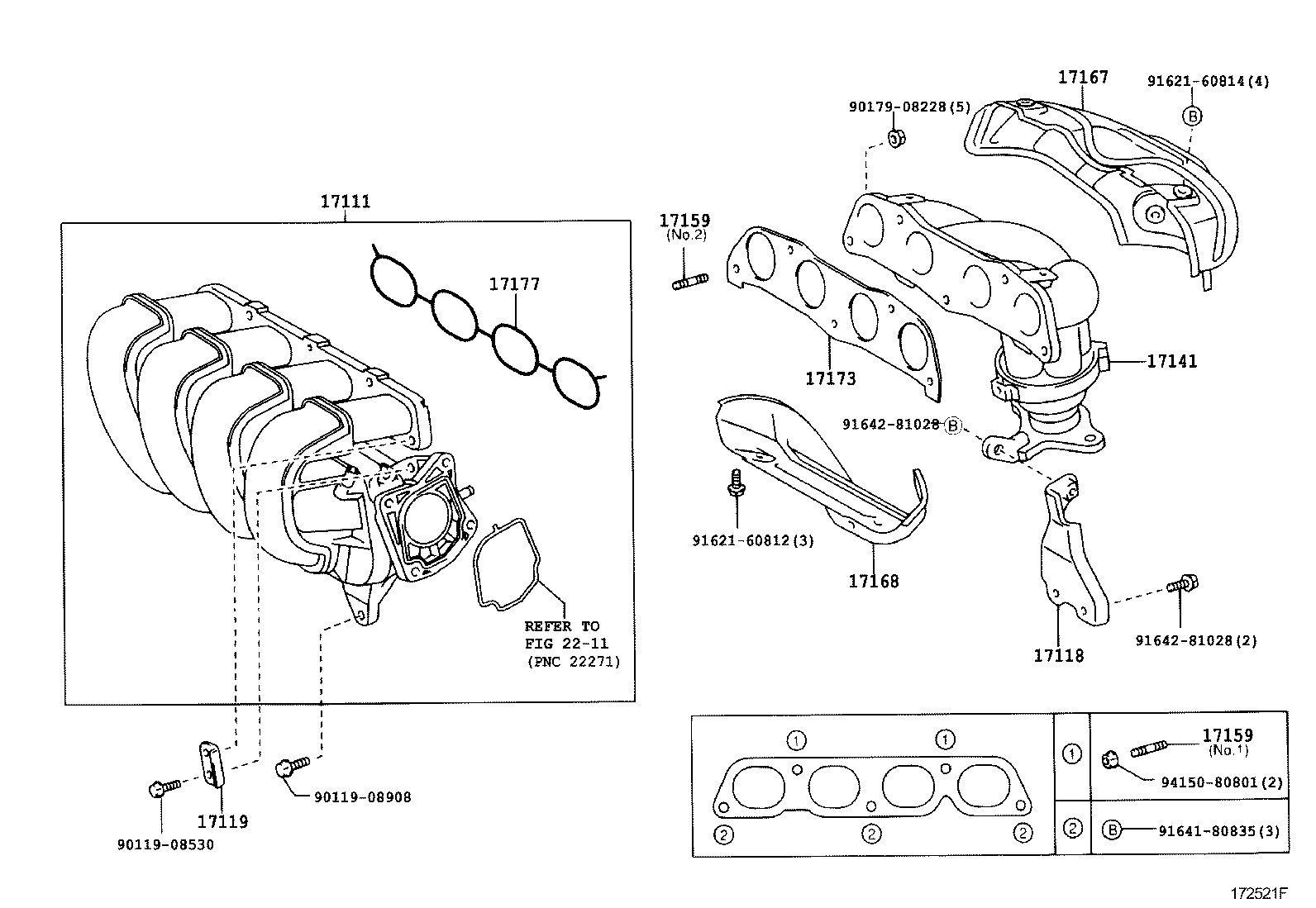 25586-28050 INSULATOR, MANIFOLD CONVERTER, NO.1 product image