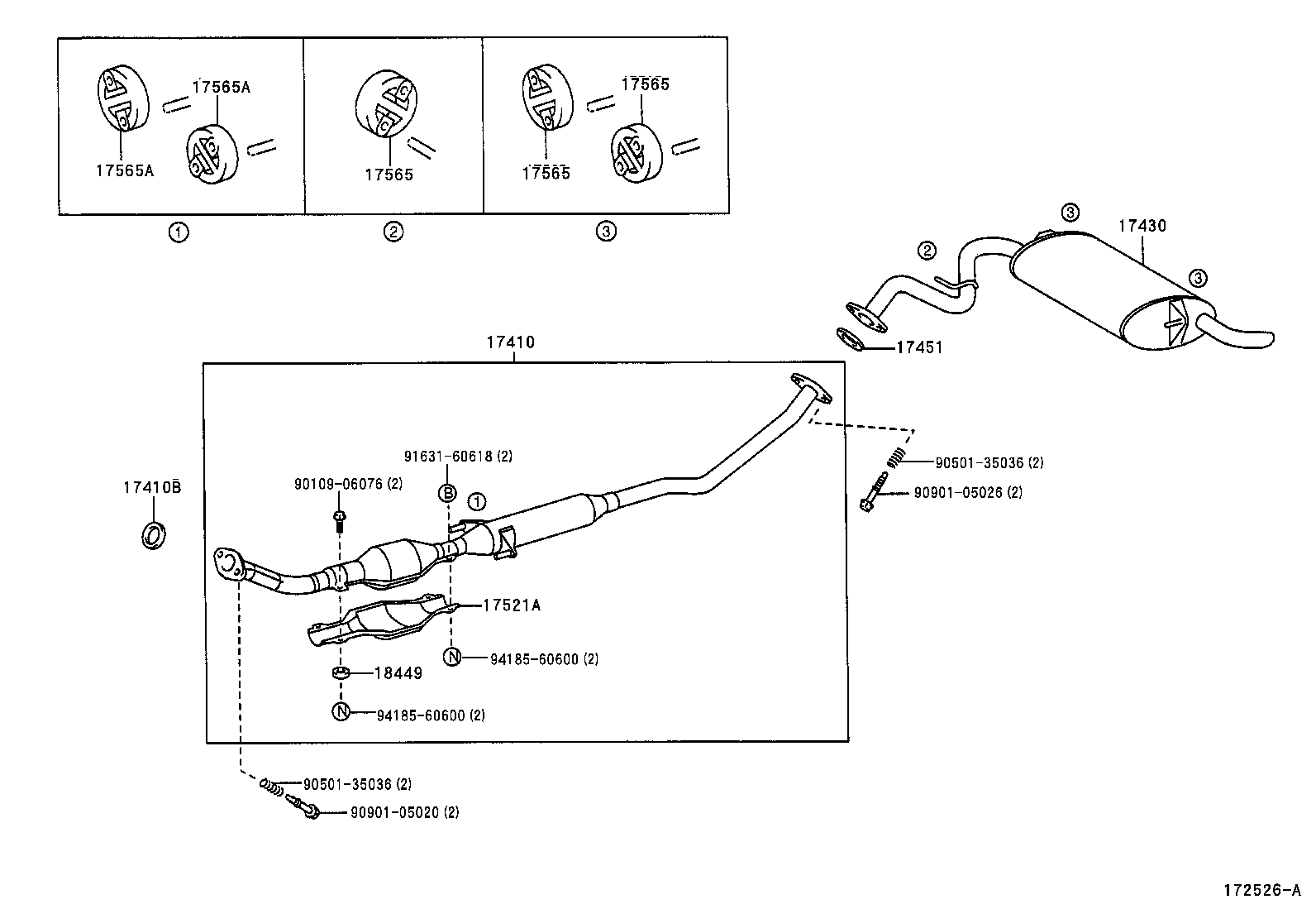 17430-28420 PIPE ASSY, EXHAUST, TAIL product image