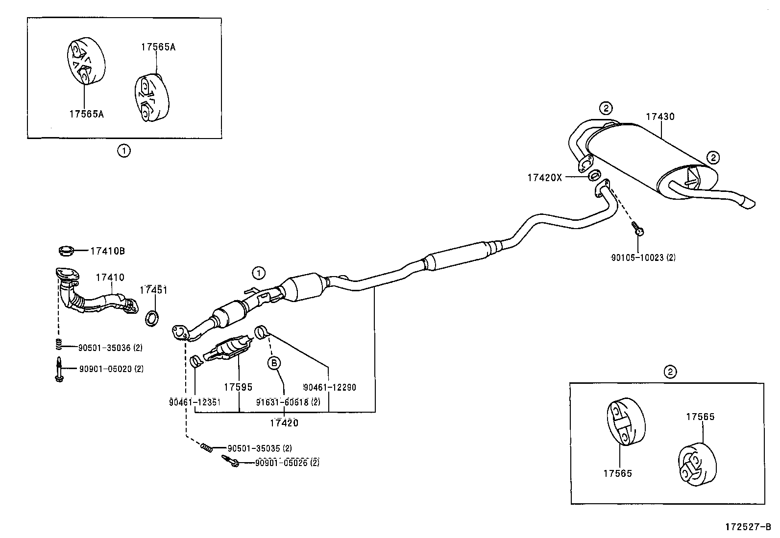 17430-28420 PIPE ASSY, EXHAUST, TAIL product image