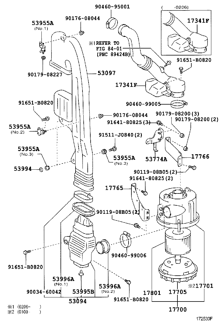 17030-78010 HOSE, AIR, NO.1 product image