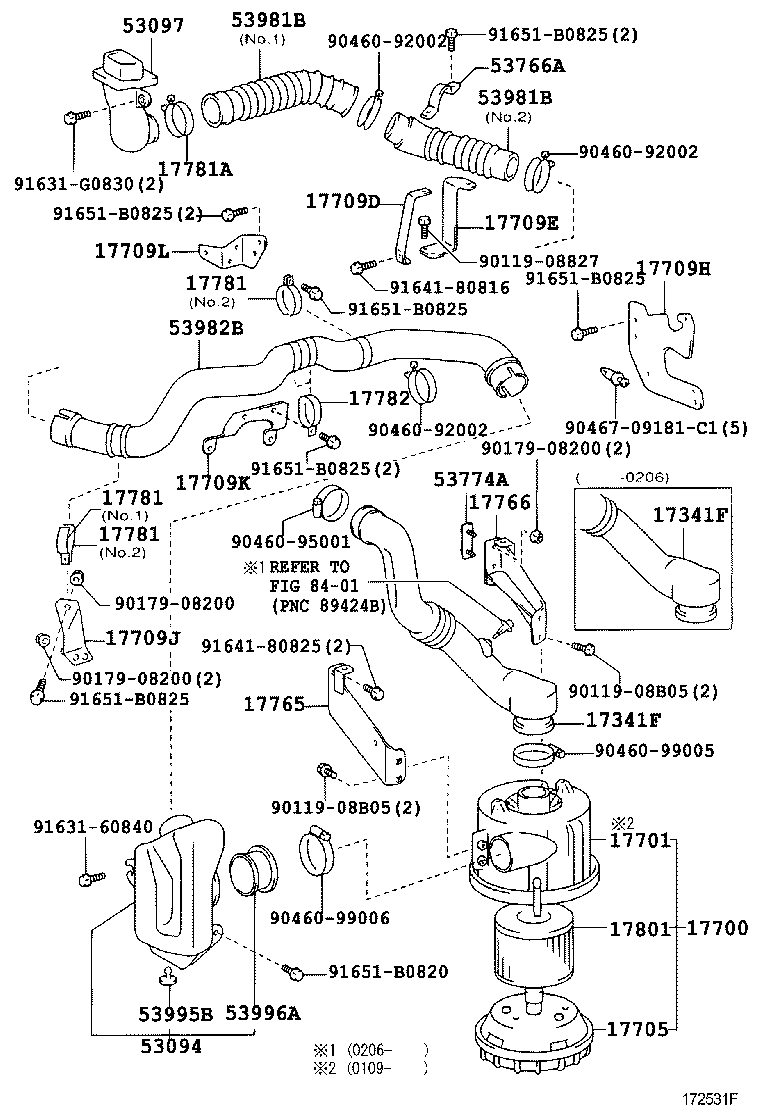 17030-78010 HOSE, AIR, NO.1 product image