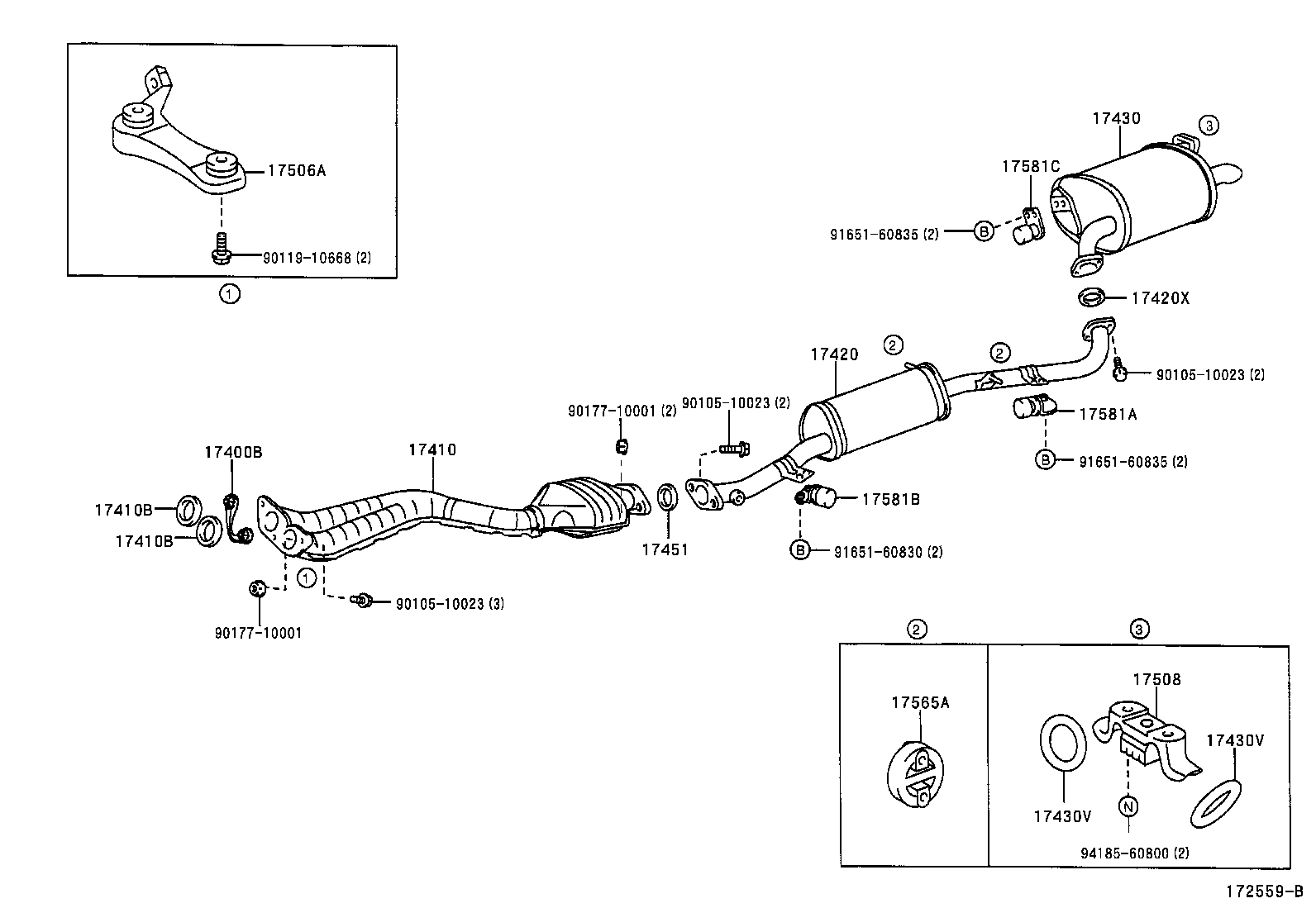 17430-46690 PIPE ASSY, EXHAUST, TAIL product image
