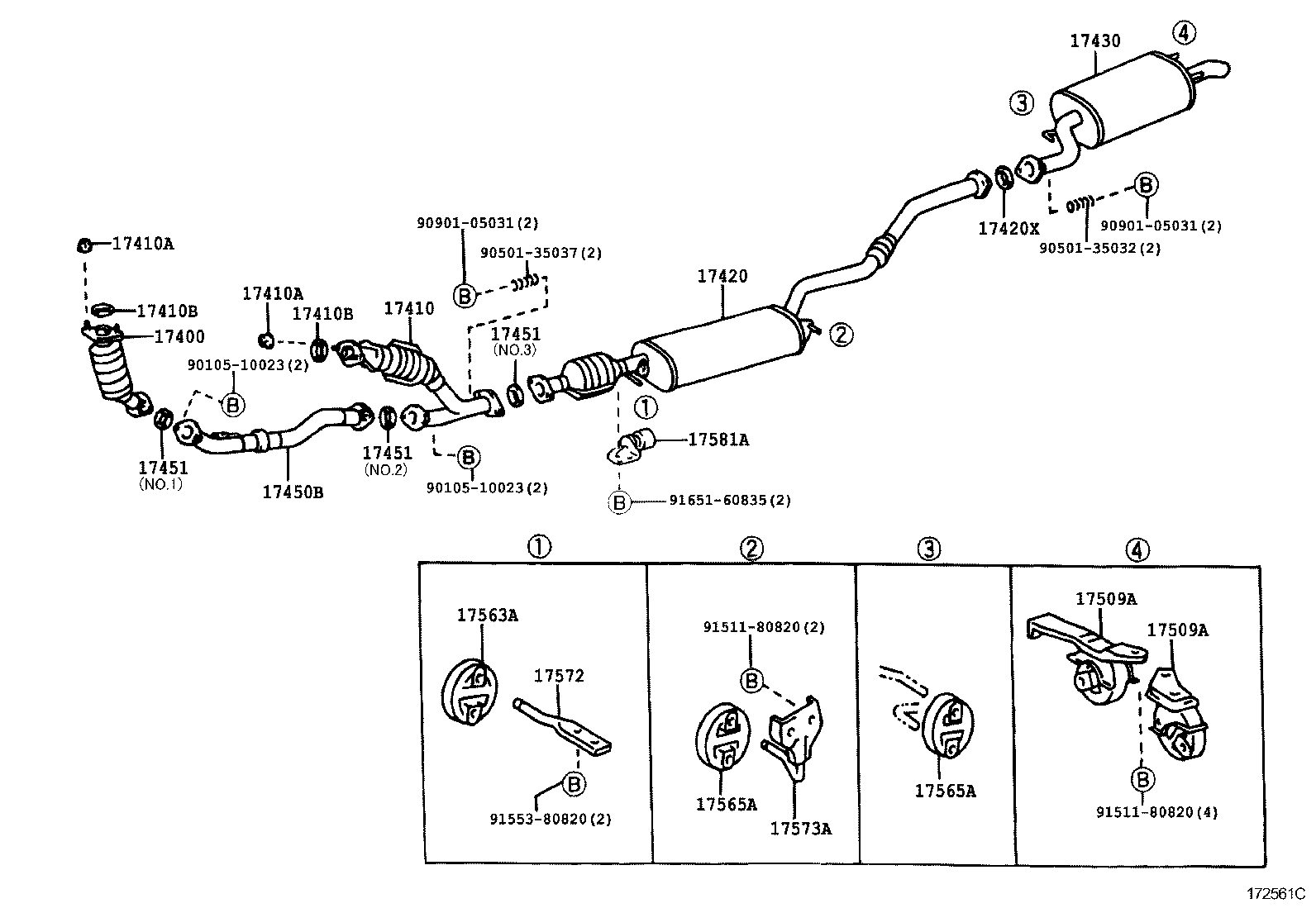 17451-20020 GASKET, EXHAUST PIPE product image