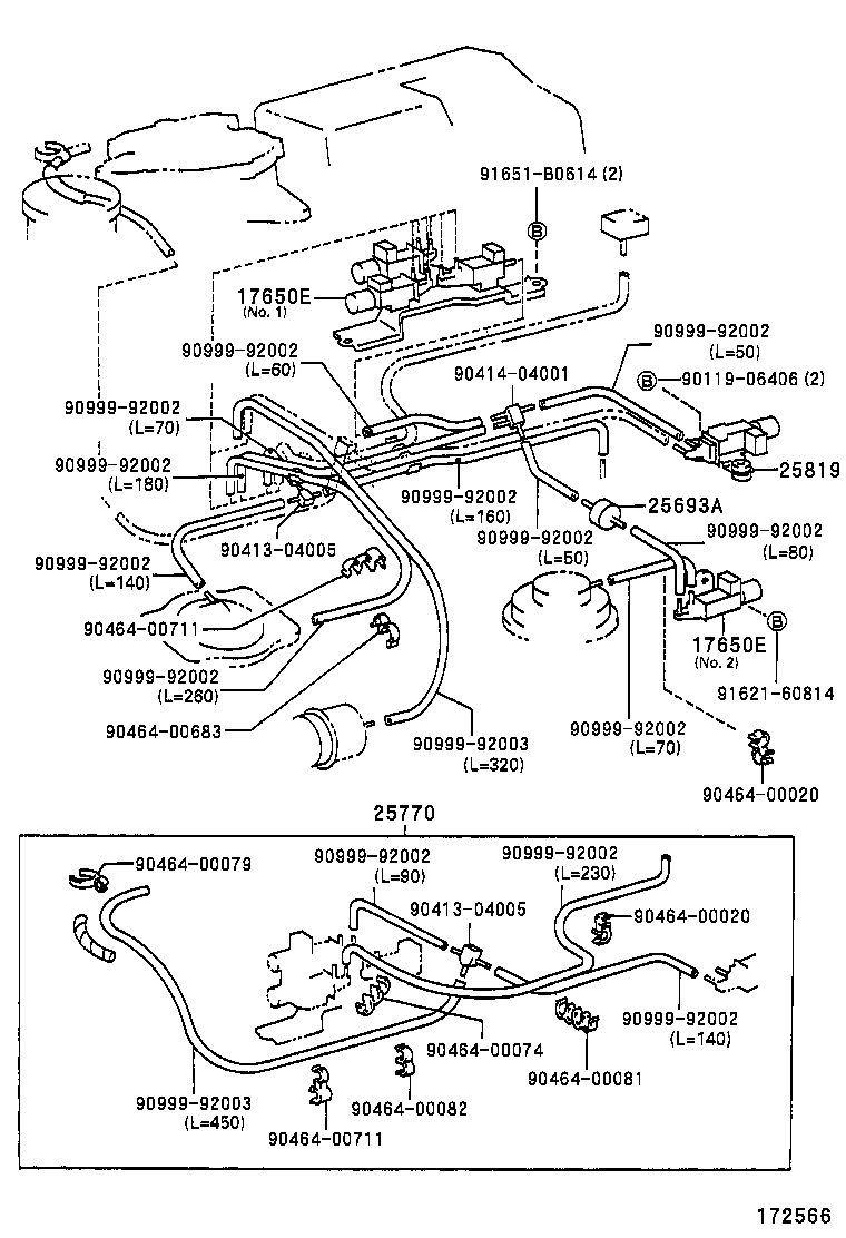 17342-11140 HOSE, NO.2(FOR IDLE-UP) product image