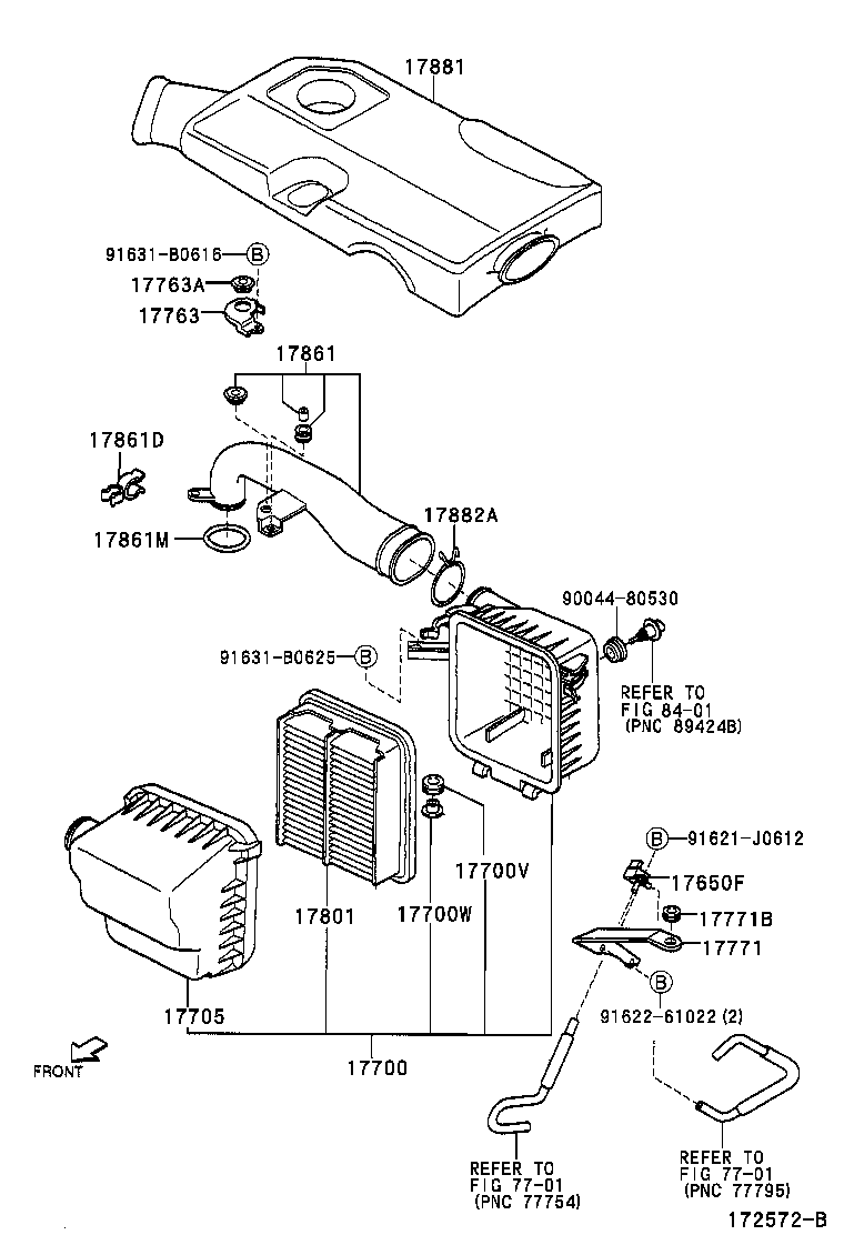 17705-97201 CAP SUB-ASSY, AIR CLEANER product image