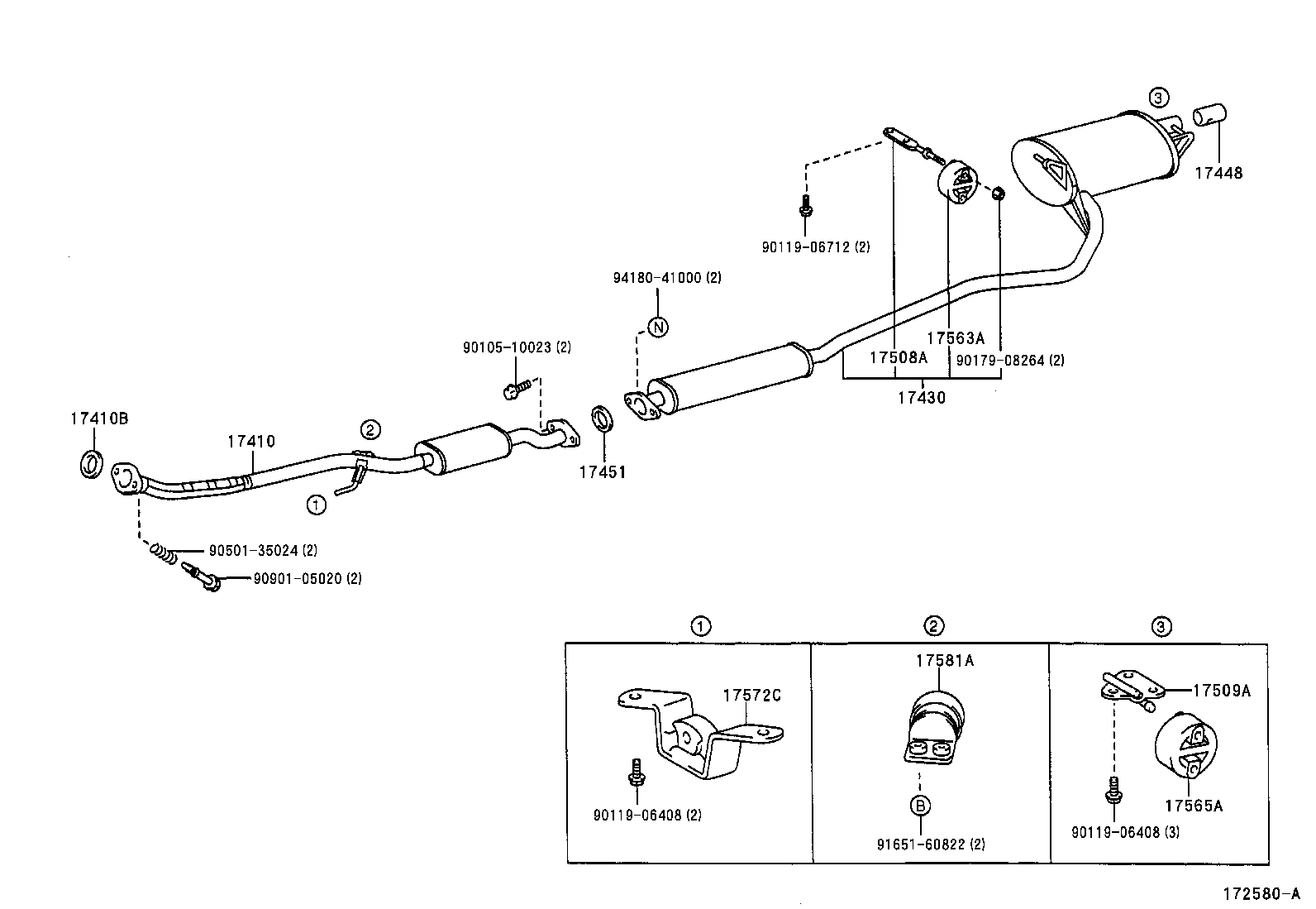 17430-0H010 PIPE ASSY, EXHAUST, TAIL product image