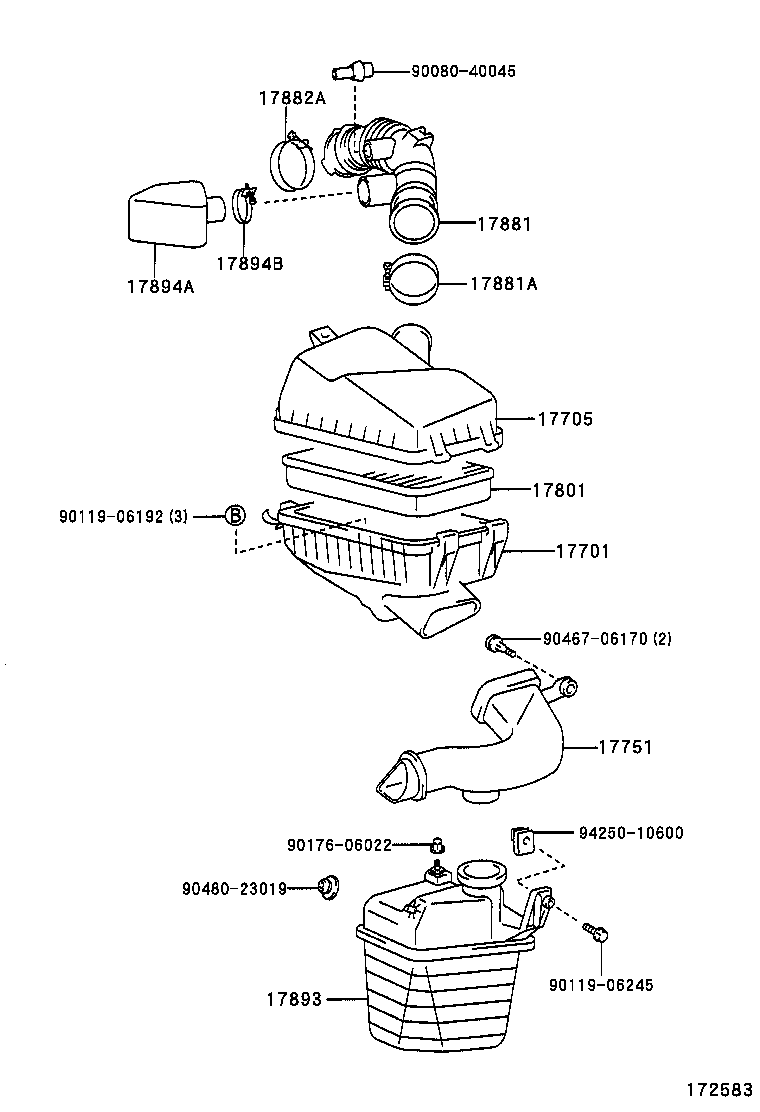 17701-0B020 CASE SUB-ASSY, AIR CLEANER product image