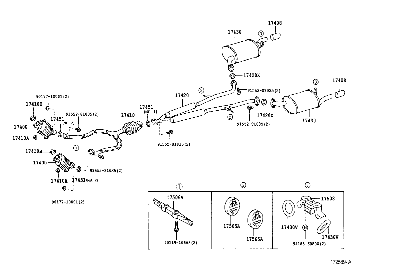 17430-46570 PIPE ASSY, EXHAUST, TAIL product image