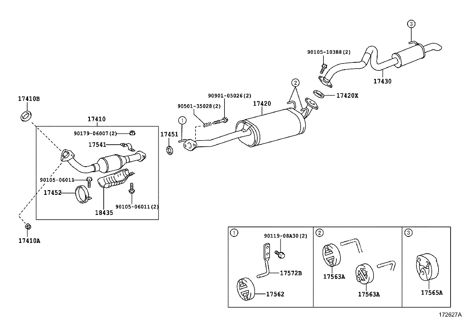 17405-75190 PIPE ASSY, EXHAUST, TAIL product image