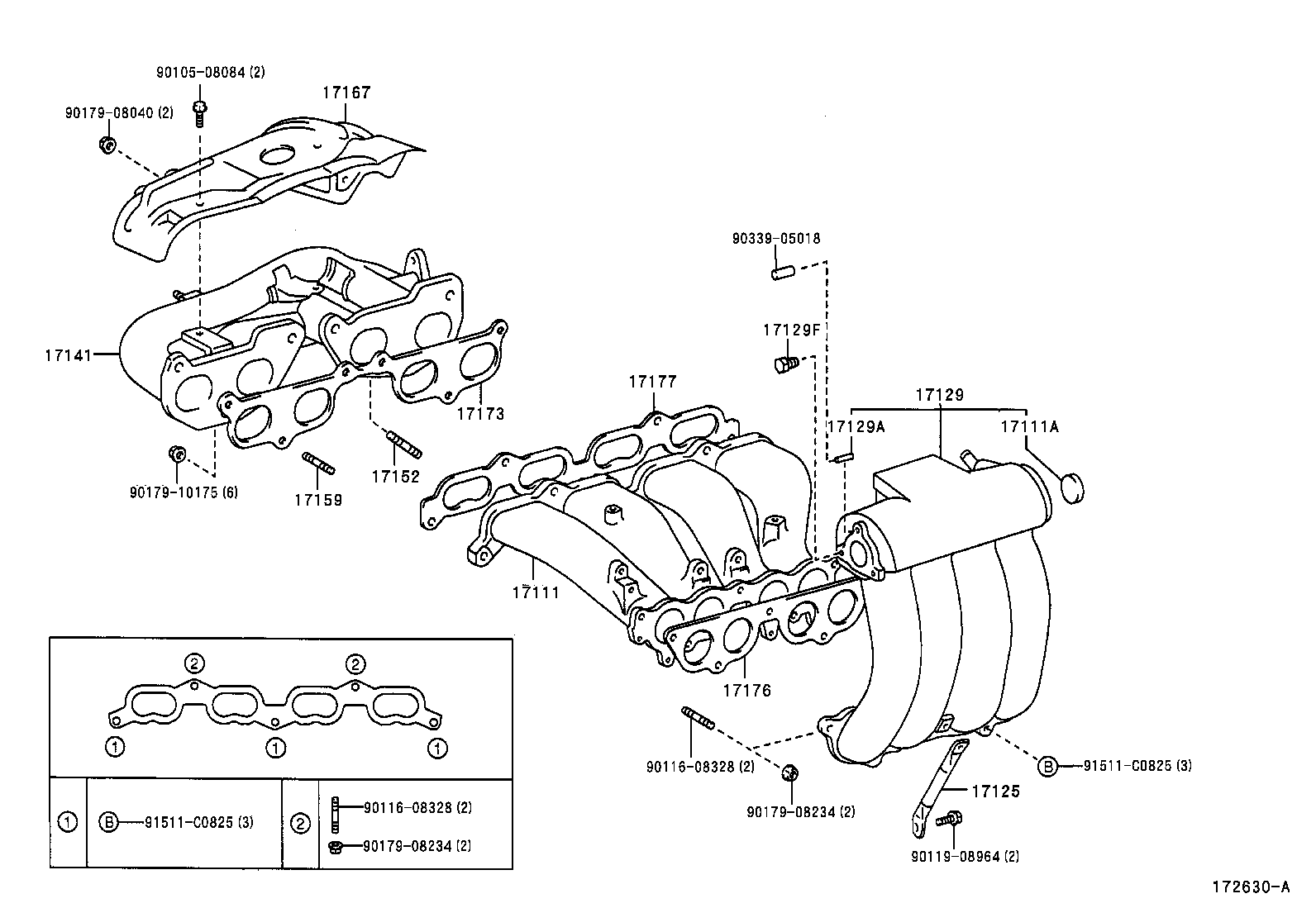 17111-67050 MANIFOLD, INTAKE product image