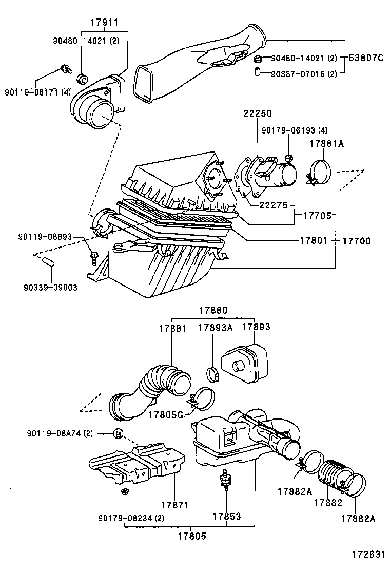 53154-35010 GUIDE, RADIATOR GRILLE SIDE AIR, LH product image