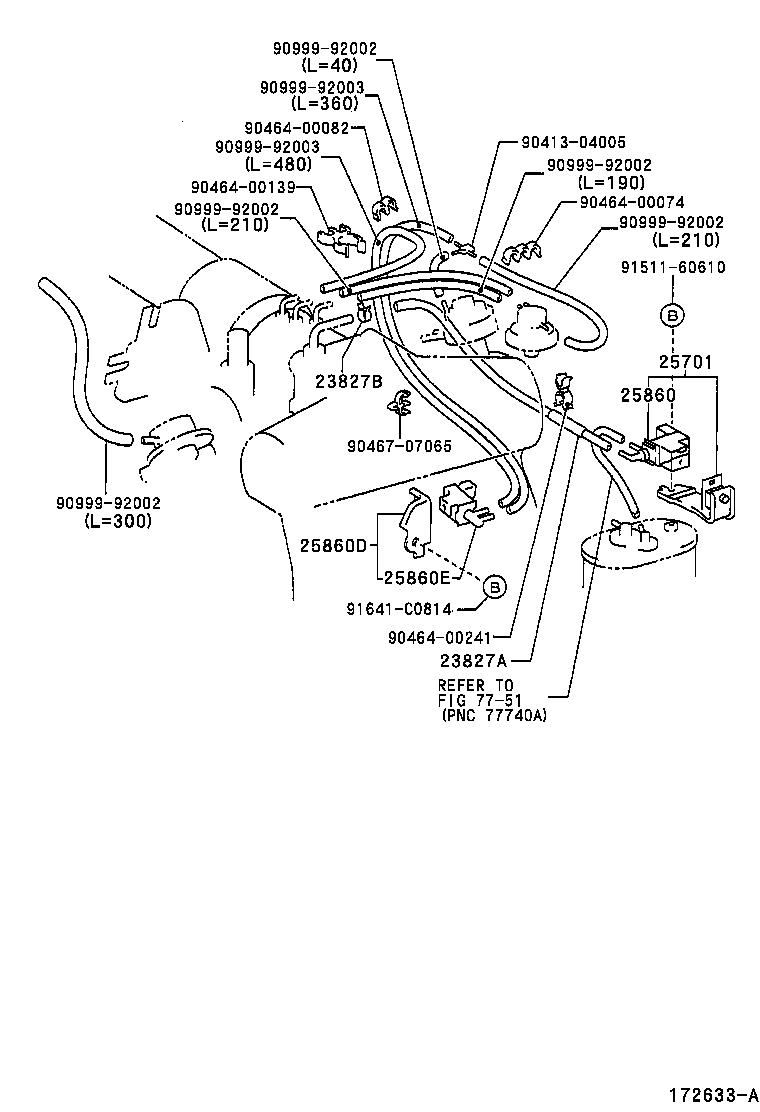 23827-75200 HOSE, FUEL VAPOR FEED, NO.2 product image